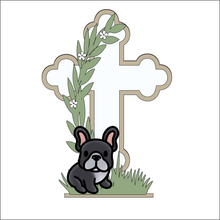 OL5000 - MDF and Acrylic Cross - Dog - Various Breeds - Freestanding or Hanging/no holes - Acrylic white, or clear or MDF Cross - Olifantjie - Wooden - MDF - Lasercut - Blank - Craft - Kit - Mixed Media - UK