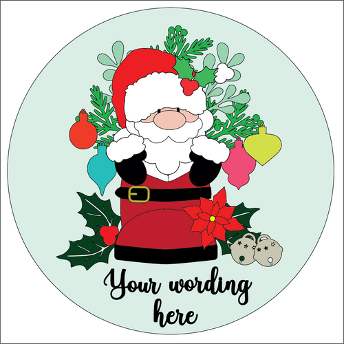 OL5293 - MDF Mix and Match Christmas Santa Boot Plaque - With Interchangable theme (Purchase separate under listing) - Santa Claus Father Christmas - Olifantjie - Wooden - MDF - Lasercut - Blank - Craft - Kit - Mixed Media - UK