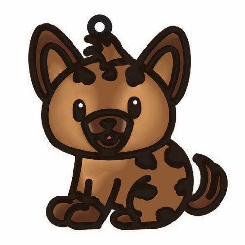 OL4512 - MDF Doodle Cute Animal Hanging - Hyena - Olifantjie - Wooden - MDF - Lasercut - Blank - Craft - Kit - Mixed Media - UK