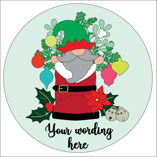 OL5294 - MDF Mix and Match Christmas Santa Boot Plaque - With Interchangable theme (Purchase separate under listing) - Male Elf Gnome Gonk - Olifantjie - Wooden - MDF - Lasercut - Blank - Craft - Kit - Mixed Media - UK