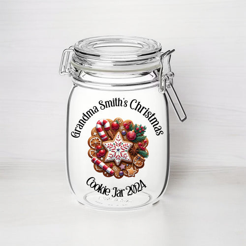 UV252 - Personalised Jar UVDTF Decal - Christmas Cookies 2024 - Olifantjie - Wooden - MDF - Lasercut - Blank - Craft - Kit - Mixed Media - UK