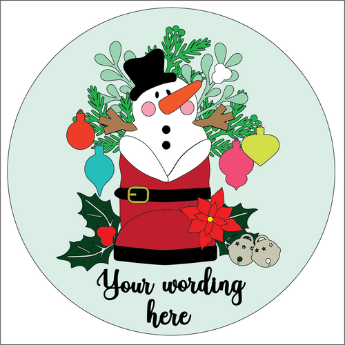 OL5297 - MDF Mix and Match Christmas Santa Boot Plaque - With Interchangable theme (Purchase separate under listing) - Snowman - Olifantjie - Wooden - MDF - Lasercut - Blank - Craft - Kit - Mixed Media - UK