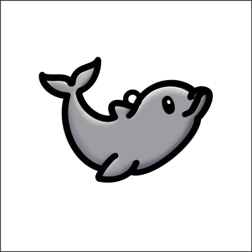 OL4829 - MDF Doodle Cute Animal Hanging Sealife - Dolphin 4 - Olifantjie - Wooden - MDF - Lasercut - Blank - Craft - Kit - Mixed Media - UK
