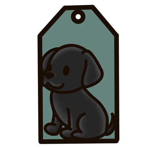 OL4961 - MDF Doodle Dog Tag Hanging - Labrador - Olifantjie - Wooden - MDF - Lasercut - Blank - Craft - Kit - Mixed Media - UK