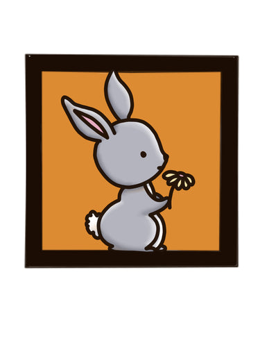 OL3936 - MDF Ladder Insert Tile - Doodle Bunny - Olifantjie - Wooden - MDF - Lasercut - Blank - Craft - Kit - Mixed Media - UK