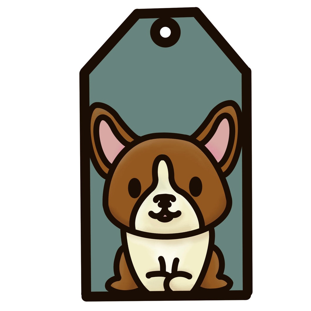 OL4965 - MDF Doodle Dog Tag Hanging - Corgi - Olifantjie - Wooden - MDF - Lasercut - Blank - Craft - Kit - Mixed Media - UK