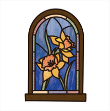 OL4237 - MDF Daffodil Window Doodle Kit - Olifantjie - Wooden - MDF - Lasercut - Blank - Craft - Kit - Mixed Media - UK