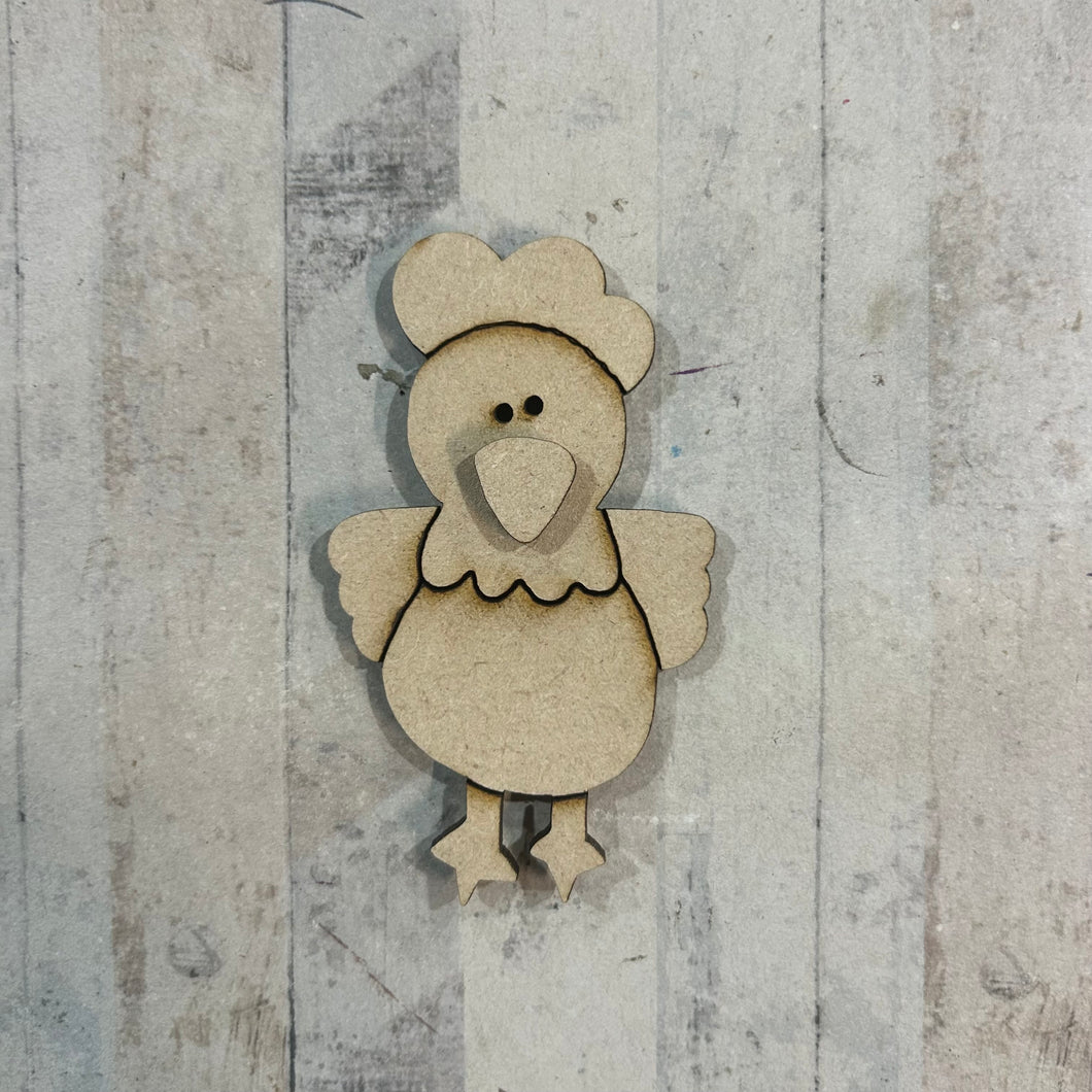 NO650 - MDF Magnet Size 8cm Rooster - Olifantjie - Wooden - MDF - Lasercut - Blank - Craft - Kit - Mixed Media - UK