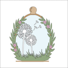 OL4762 - MDF Cloche - Freestanding or Hanging/no holes - Acrylic white, or clear or MDF Cloche - Dandelion Clock - Olifantjie - Wooden - MDF - Lasercut - Blank - Craft - Kit - Mixed Media - UK