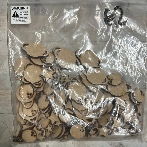 Sale - planets and stars BB62 - Olifantjie - Wooden - MDF - Lasercut - Blank - Craft - Kit - Mixed Media - UK