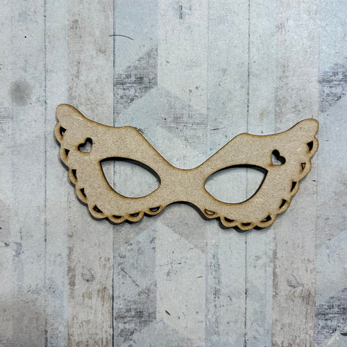 PL104 - MDF Blank Plaque - Optional Hanging - Mask 1 - Olifantjie - Wooden - MDF - Lasercut - Blank - Craft - Kit - Mixed Media - UK