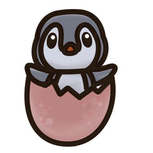 OL4692 - MDF Doodle Cute Easter Egg Hanging  - Penguin - Olifantjie - Wooden - MDF - Lasercut - Blank - Craft - Kit - Mixed Media - UK