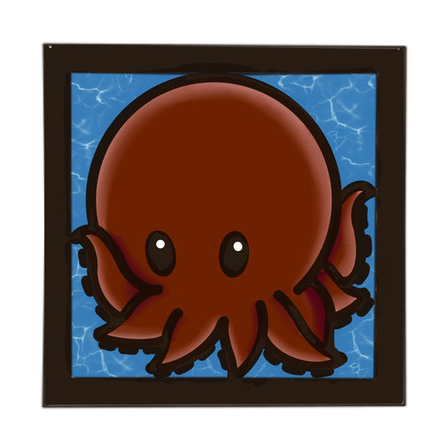 OL4547 - MDF Ladder Insert Tile - Doodle Cute Sealife - Octopus - Olifantjie - Wooden - MDF - Lasercut - Blank - Craft - Kit - Mixed Media - UK