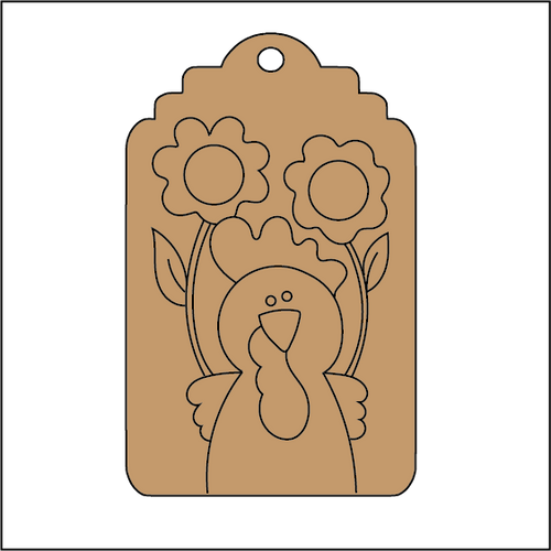 NO368 - MDF 2 Sizes  Magnet sized Engraved - Chicken Magnet 3 - Olifantjie - Wooden - MDF - Lasercut - Blank - Craft - Kit - Mixed Media - UK