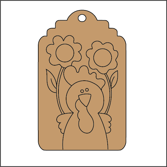 NO368 - MDF 2 Sizes  Magnet sized Engraved - Chicken Magnet 3 - Olifantjie - Wooden - MDF - Lasercut - Blank - Craft - Kit - Mixed Media - UK