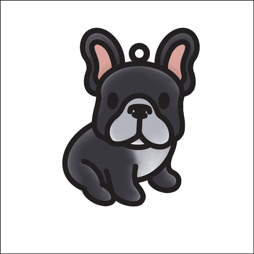 OL4985 - MDF Doodle Cute Dog Animal Hanging Pets  - Frenchie - Olifantjie - Wooden - MDF - Lasercut - Blank - Craft - Kit - Mixed Media - UK