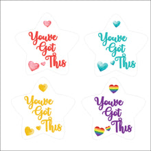 UV182 - Acrylic and UVDTF - Inspirational Star - You've got this  - 1 Heart and UVDTF Decal - Olifantjie - Wooden - MDF - Lasercut - Blank - Craft - Kit - Mixed Media - UK