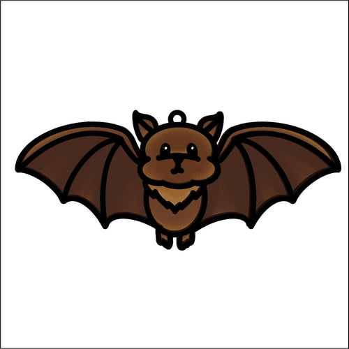 OL4671 - MDF Doodle Cute  Hanging  - Bat 5 - Olifantjie - Wooden - MDF - Lasercut - Blank - Craft - Kit - Mixed Media - UK