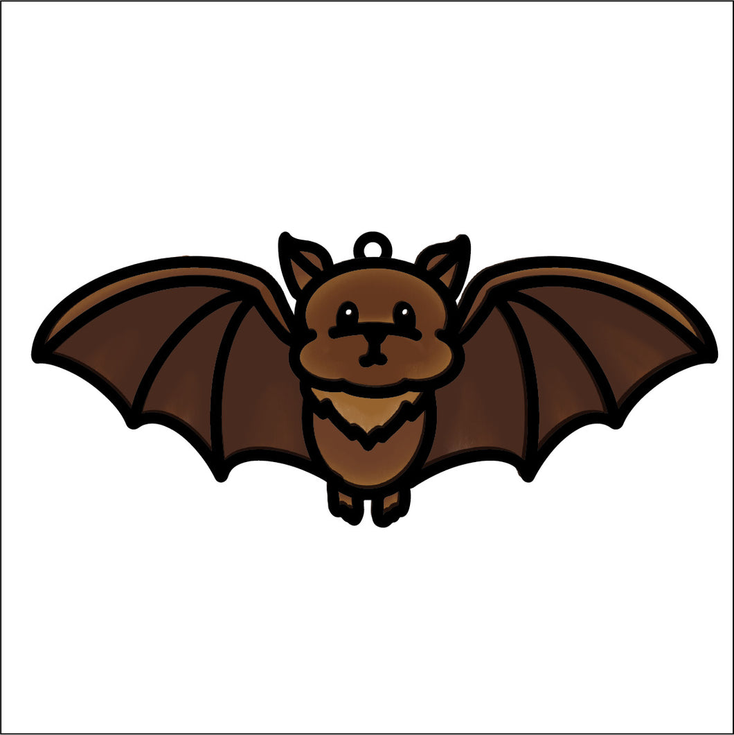 OL4671 - MDF Doodle Cute  Hanging  - Bat 5 - Olifantjie - Wooden - MDF - Lasercut - Blank - Craft - Kit - Mixed Media - UK
