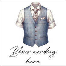 UV486 - UVDTF - DECAL ONLY - Personalised Wedding Prom Event Theme - Groom Suit Waistcoat Style 20 - Olifantjie - Wooden - MDF - Lasercut - Blank - Craft - Kit - Mixed Media - UK