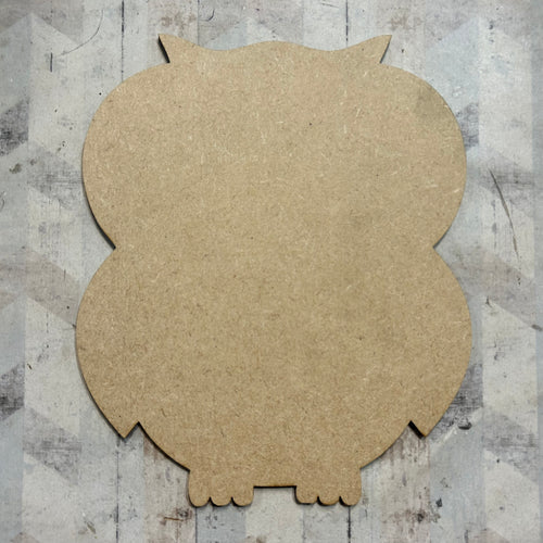 PL106 - MDF Blank Plaque - Optional Hanging - Owl - Olifantjie - Wooden - MDF - Lasercut - Blank - Craft - Kit - Mixed Media - UK