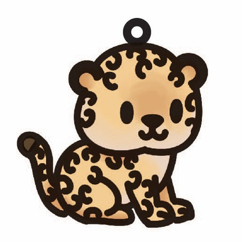 OL4493 - MDF Doodle Cute Animal Hanging - Cheetah 2 - Olifantjie - Wooden - MDF - Lasercut - Blank - Craft - Kit - Mixed Media - UK