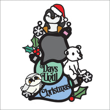 OL2730 - MDF Christmas Arctic Animals Doodle Christmas Countdown - Olifantjie - Wooden - MDF - Lasercut - Blank - Craft - Kit - Mixed Media - UK