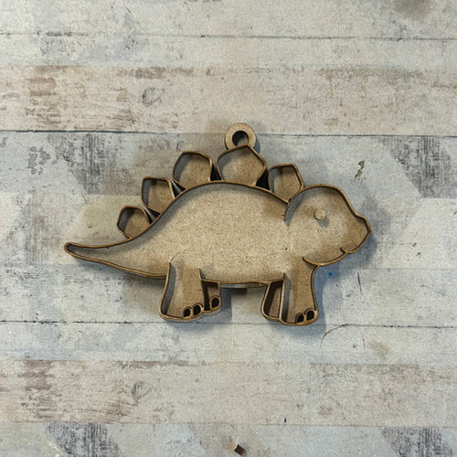 OL4946 - MDF  doodle Dinosaur hanging - Style 5 - Olifantjie - Wooden - MDF - Lasercut - Blank - Craft - Kit - Mixed Media - UK