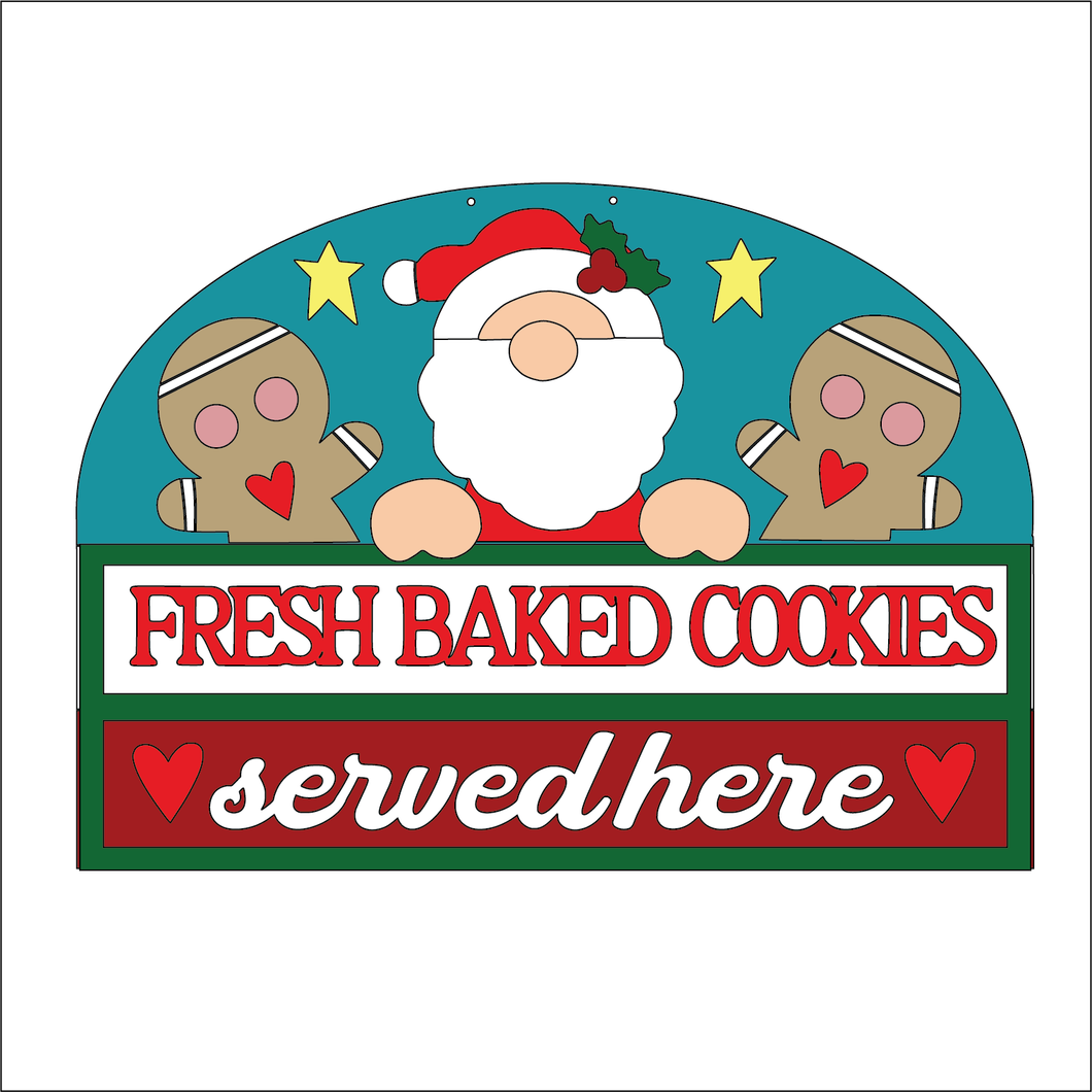 NO752 - MDF Large Fresh Baked Cookies Hanging Plaque - Olifantjie - Wooden - MDF - Lasercut - Blank - Craft - Kit - Mixed Media - UK