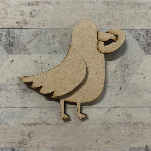 OL5207 - MDF Layered Seagull Magnet 8.5cm size with doughnut - Olifantjie - Wooden - MDF - Lasercut - Blank - Craft - Kit - Mixed Media - UK