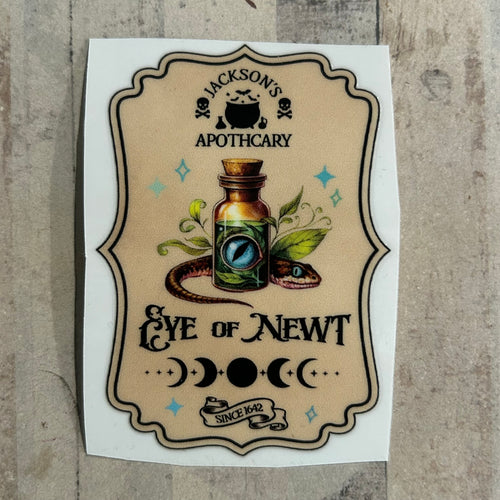 UV374 - UVDTF - DECAL ONLY - Personalised Vintage Style Potion Bottle Label - Mixed sizes - Eye of Newt - Olifantjie - Wooden - MDF - Lasercut - Blank - Craft - Kit - Mixed Media - UK