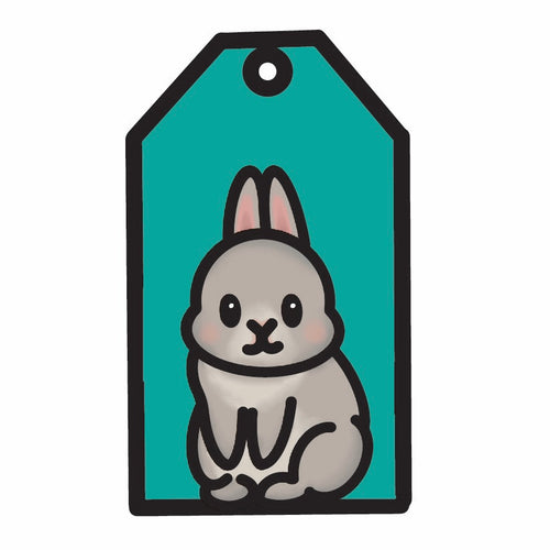 OL4724 - MDF Doodle Tag Hanging - Rabbit - Olifantjie - Wooden - MDF - Lasercut - Blank - Craft - Kit - Mixed Media - UK