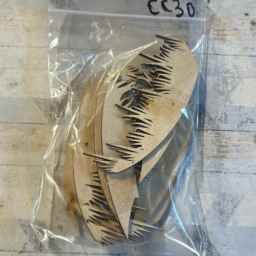 Sale CC30 Grass - Olifantjie - Wooden - MDF - Lasercut - Blank - Craft - Kit - Mixed Media - UK