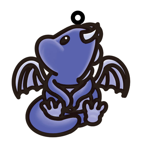 OL4596 - MDF Doodle Cute Animal Hanging - Dragon 6 - Olifantjie - Wooden - MDF - Lasercut - Blank - Craft - Kit - Mixed Media - UK