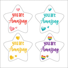 UV184 - Acrylic and UVDTF - Inspirational Star - You are Amazing - 1 Heart and UVDTF Decal - Olifantjie - Wooden - MDF - Lasercut - Blank - Craft - Kit - Mixed Media - UK