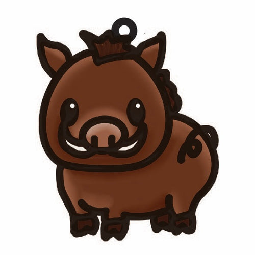 OL4516 - MDF Doodle Cute Animal Hanging - Warthog - Olifantjie - Wooden - MDF - Lasercut - Blank - Craft - Kit - Mixed Media - UK