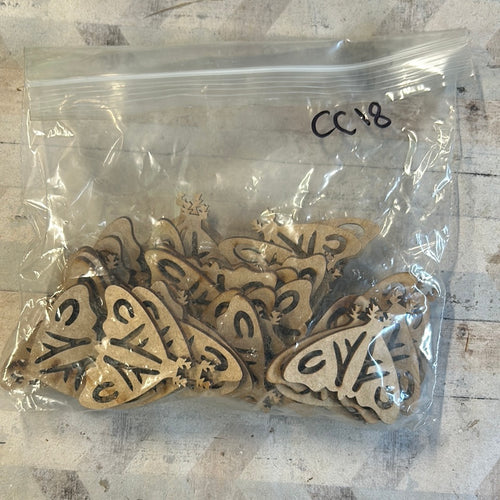 Sale CC18 moths - Olifantjie - Wooden - MDF - Lasercut - Blank - Craft - Kit - Mixed Media - UK
