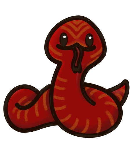 OL4538 - MDF Doodle Cute Animal Hanging Reptile - Snake 1 - Olifantjie - Wooden - MDF - Lasercut - Blank - Craft - Kit - Mixed Media - UK