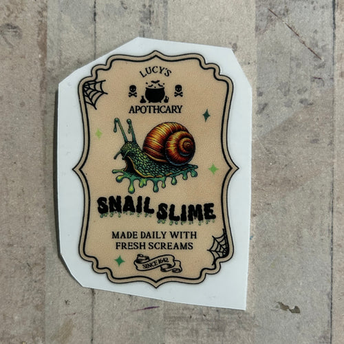 UV381 - UVDTF - DECAL ONLY - Personalised Vintage Style Potion Bottle Label - Mixed sizes - Snail Slime - Olifantjie - Wooden - MDF - Lasercut - Blank - Craft - Kit - Mixed Media - UK