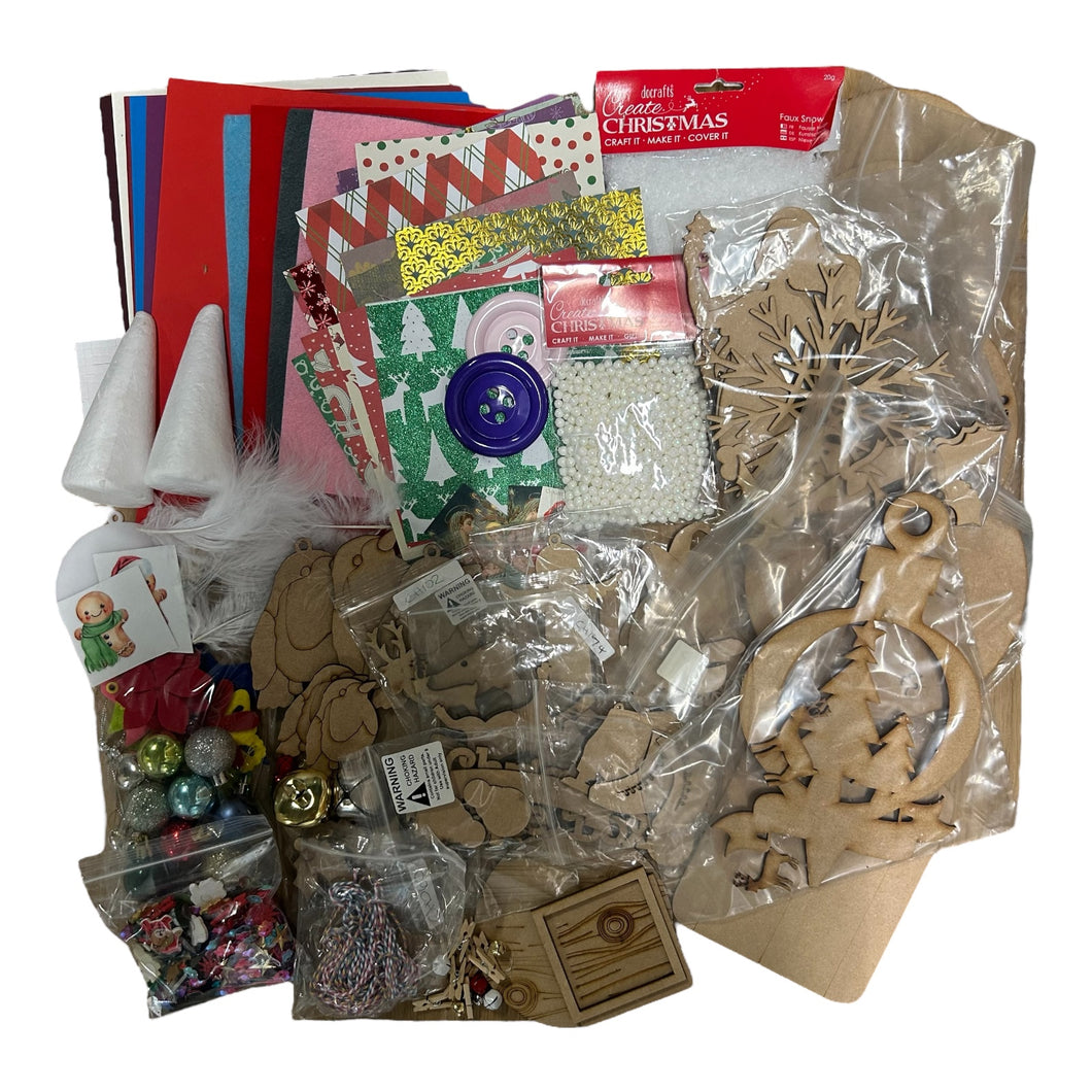 Christmas mixed media large bundle limited quantity - Olifantjie - Wooden - MDF - Lasercut - Blank - Craft - Kit - Mixed Media - UK