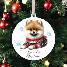 Sandra Menzies Only - Christmas Jumper Dog Baubles - Olifantjie - Wooden - MDF - Lasercut - Blank - Craft - Kit - Mixed Media - UK
