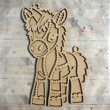 OL6089 - Wall Plaques upto 60cm (optional backing + hanging) - Patchwork Character Collection - select one - Olifantjie - Wooden - MDF - Lasercut - Blank - Craft - Kit - Mixed Media - UK