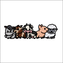 OL4802  - MDF doodle Horizontal stacker - Farm Animals - Olifantjie - Wooden - MDF - Lasercut - Blank - Craft - Kit - Mixed Media - UK