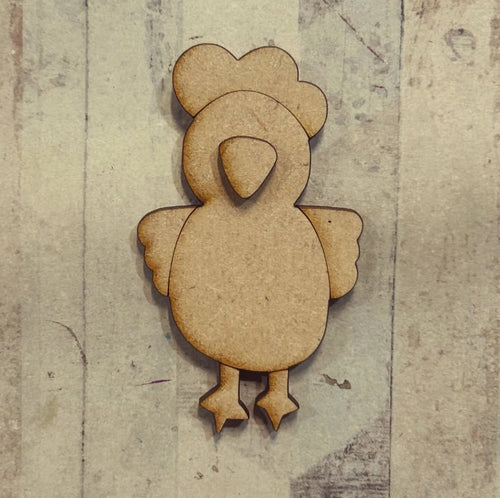 NO539 - MDF Magnet Size 8cm chicken style 3 - Olifantjie - Wooden - MDF - Lasercut - Blank - Craft - Kit - Mixed Media - UK