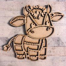 OL6089 - Wall Plaques upto 60cm (optional backing + hanging) - Patchwork Character Collection - select one - Olifantjie - Wooden - MDF - Lasercut - Blank - Craft - Kit - Mixed Media - UK