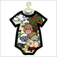 OL4631 - MDF Doodle layered personalised baby grow - Farm yard - Olifantjie - Wooden - MDF - Lasercut - Blank - Craft - Kit - Mixed Media - UK
