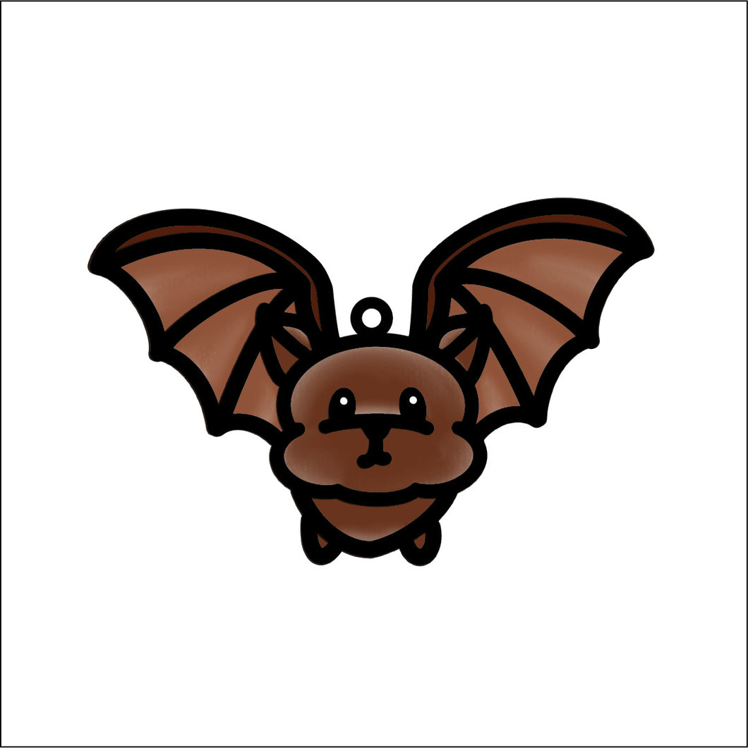 OL4667 - MDF Doodle Cute  Hanging  - Bat 1 - Olifantjie - Wooden - MDF - Lasercut - Blank - Craft - Kit - Mixed Media - UK