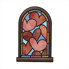 OL4238 - MDF Hearts Window Doodle Kit - Olifantjie - Wooden - MDF - Lasercut - Blank - Craft - Kit - Mixed Media - UK