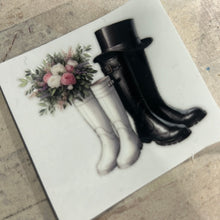 UV276 - UVDTF - Decal only Wedding Wellington Boots - Olifantjie - Wooden - MDF - Lasercut - Blank - Craft - Kit - Mixed Media - UK