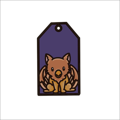 OL4683 - MDF Doodle Tag Hanging - Griffen 1 - Olifantjie - Wooden - MDF - Lasercut - Blank - Craft - Kit - Mixed Media - UK